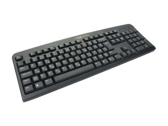 KONYIN KB-201PB-US Black Multilingual Keyboard - Newegg.com