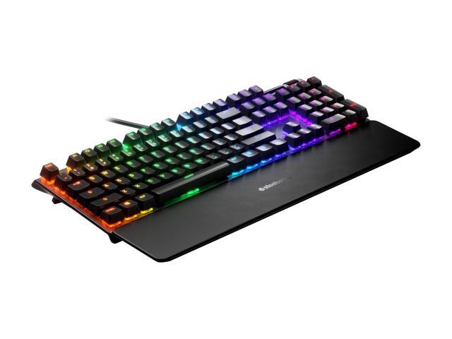  SteelSeries Apex 7 Mechanical Gaming Keyboard – OLED Smart  Display – USB Passthrough and Media Controls – Linear , Quiet – RGB Backlit  (Red Switch) : Everything Else