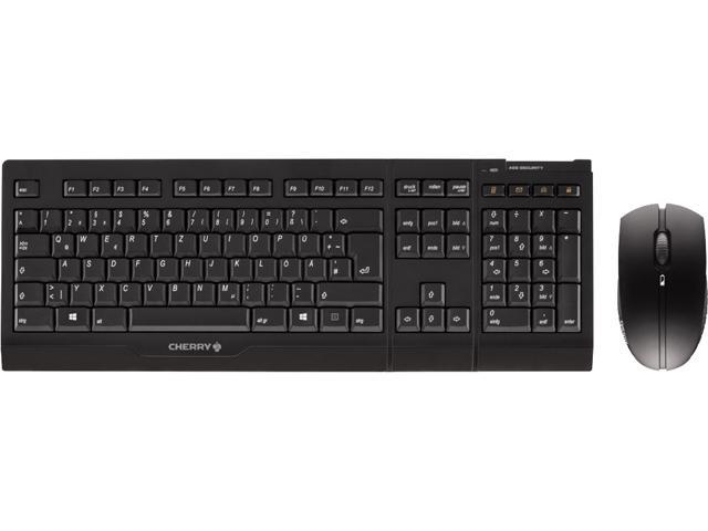 CHERRY JD-0400EU-2 Black 104 Normal Keys 4 Function Keys USB RF Wireless Encrypted Keyboard & Mouse