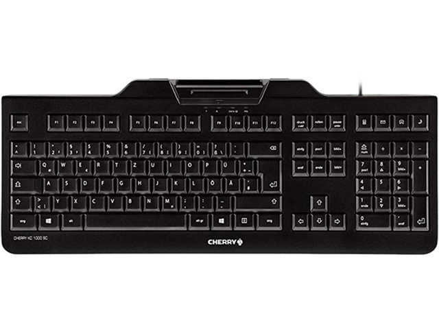Cherry KC 1000 Smartcard USB Keyboard - TAA Compliant Security Keyboard (Black)