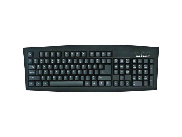 SEAL SHIELD SSKSV108ES Black USB or PS/2 Wired Standard Silver Seal Spanish Keyboard