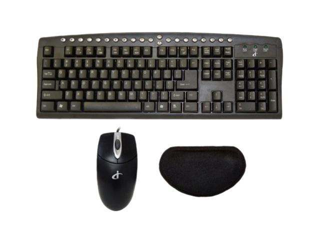 I Concepts PC Desktop Trio 91050N Black PS/2 Wired Keyboard
