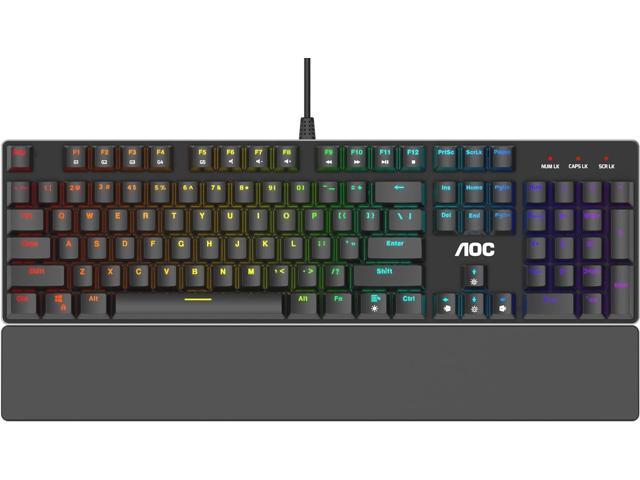 [Keyboard] AOC Gaming Mechanical Keyboard, 104-Key Outemu Blue Switches - $20