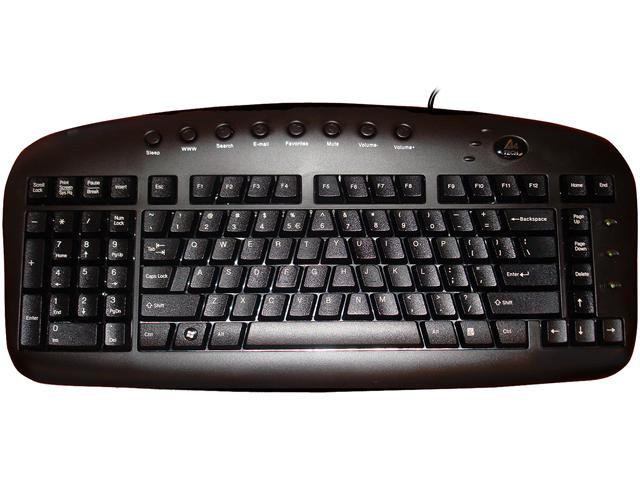 Ergoguys KBS-29BLK Black USB Wired Left Handed Keyboard