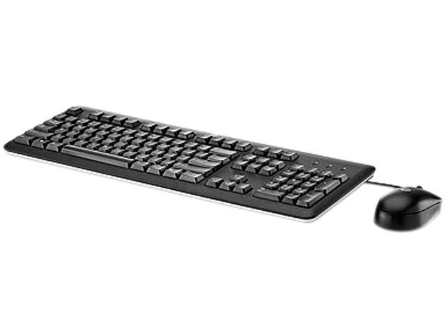 HP B1T09AA#ABA Black USB Wired USB Keyboard/Mouse/MousePad
