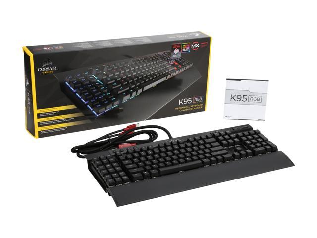 Corsair Gaming K95 Rgb Mechanical Gaming Keyboard Cherry Mx Red Newegg Com