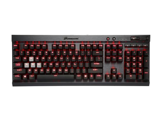Corsair Gaming K70 LUX Mechanical Keyboard Backlit Red LED Cherry MX Red (CH-9101020-NA)