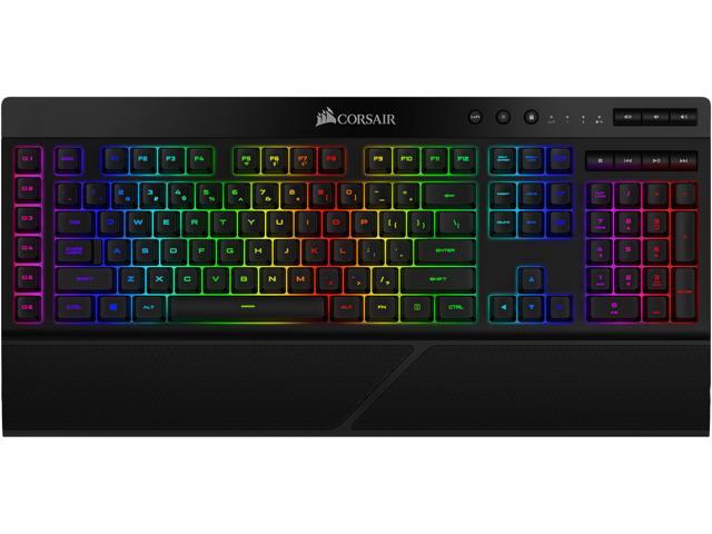 Corsair Wired Programmable Gaming Keyboard with RBG LED Backlighting in Black 