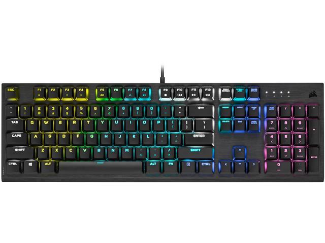 CORSAIR K60 RGB PRO LOW PROFILE Mechanical Gaming Keyboard, Backlit RGB LED, CHERRY MX Low Profile SPEEDKeyswitches, Black
