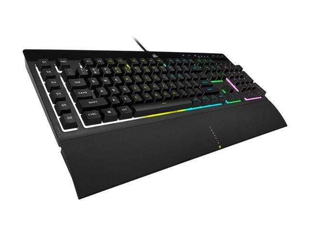 CORSAIR K55 RGB PRO-Dynamic RGB Backlighting Six Macro Keys with Elgato  Stream Deck Software Integration-IP42 Dust and Spill Resistant-Detachable  Palm Rest-Dedicated Media and Volume Keys, Black Gaming Keyboards 