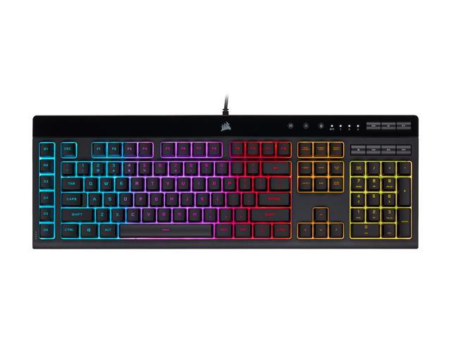 CORSAIR K55 RGB PRO-Dynamic RGB Backlighting - Six with Elgato Stream Deck Software Integration-IP42 Dust and Spill Resistant-Detachable Palm Rest-Dedicated Media and Volume Keys, Black Gaming Keyboards - Newegg.com
