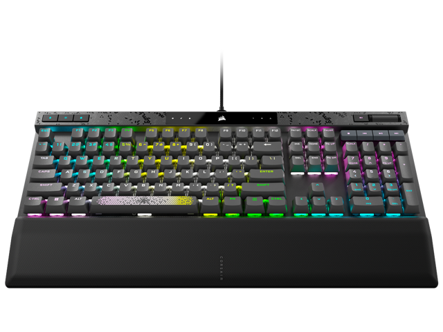 CORSAIR K70 MAX RGB Magnetic-Mechanical Gaming Keyboard - Adjustable CORSAIR MGX Switches, Dedicated Media Controls, CORSAIR AXON, Aluminum Frame - Steel Gray