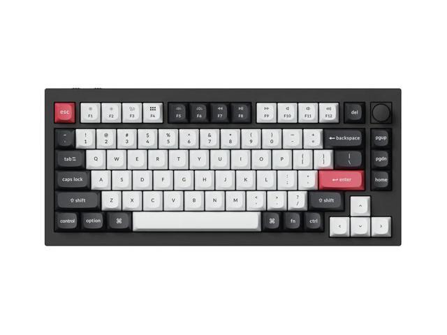 Keychron Q1 HE Wireless RGB Mechanical Keyboard, Hot-swappable, Hall Effect Gateron 2.0 magnetic switches, Carbon Black (Q1H-M1)