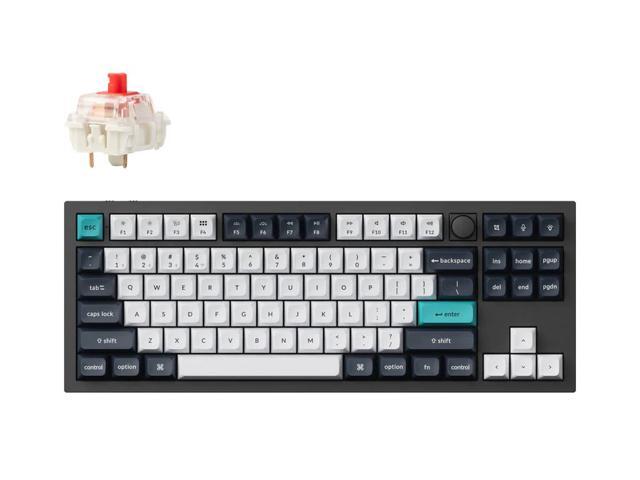Keychron Q3 Max Wireless RGB Mechanical Keyboard, Hot-swappable, Gateron Jupiter Red Switch, Carbon Black (Q3M-M1)