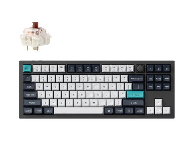 Keychron Q3 Max Wireless RGB Mechanical Keyboard, Hot-swappable, Gateron Jupiter Brown Switch, Carbon Black (Q3M-M3)
