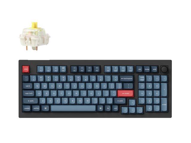 Keychron V5 Max Wireless RGB Mechanical Keyboard, Hot-swappable, Gateron Jupiter Banana Switch, Carbon Black (V5M-D4)