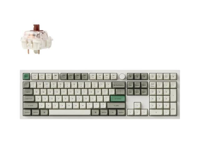 Keychron Q6 Max Wireless RGB Mechanical Keyboard, Hot-swappable, Gateron Jupiter Brown Switch, Shell White (Q6M-P3)