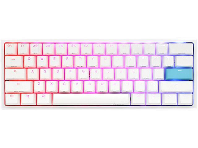 Ducky DKON2061ST-SUSPDWWT1 One 2 Mini Pure White RGB Version 2 (Zodiac Space bar) Gaming Keyboard - Cherry MX Silent Red Switch