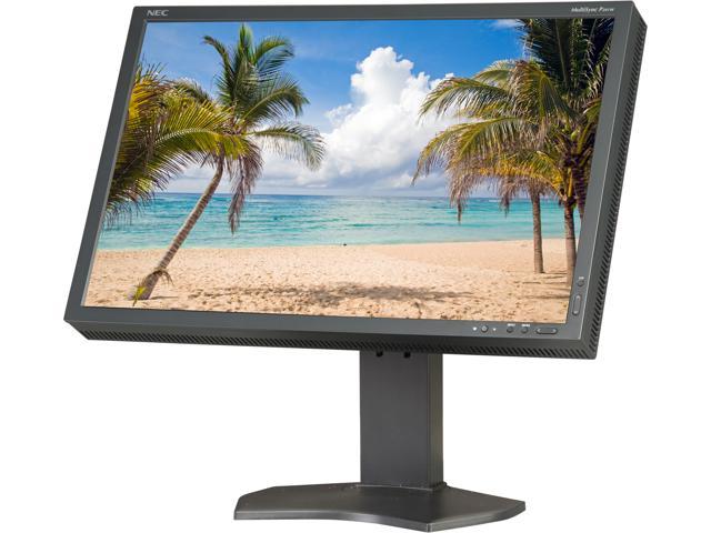 NEC Display Solutions  MultiSync P241W-BK Black 24.1" 8ms  Pivot, Swivel & Height Adjustable Widescreen IPS LCD Monitor 360 cd/m2 1000:1