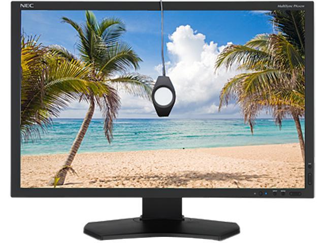 NEC Display SpectraView PA242W-BK-SV Black 24” Widescreen AH-IPS Panel, LED Backlight LCD Monitor 8ms 340cd/m2, DisplayPort, USB hub, Height Adjust/Pivot/Tilt/Swivel, 4 Year Warranty