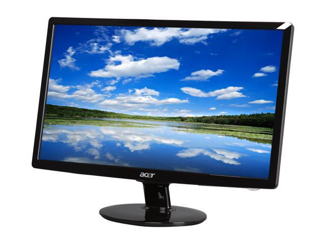 Acer S201HLbd Black 20" 5ms  LED-Backlight LCD monitor 250 cd/m2 ACM 12,000,000:1 (1000:1)