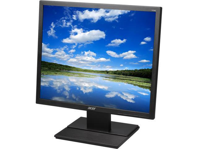 Acer V196L bd 19" Black LED Monitor, 1280 x 1024, 5:4, 100,000,000:1, 250 cd/m2, 5ms, VGA, DVI, VESA Mountable