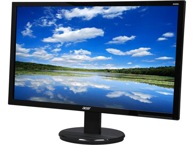 Acer K242HL Bbid Black 24" 6ms HDMI Widescreen LED Backlight LCD Monitor250 cd/m2 ACM 100,000,000:1 (3000:1), Tilt Adjustable