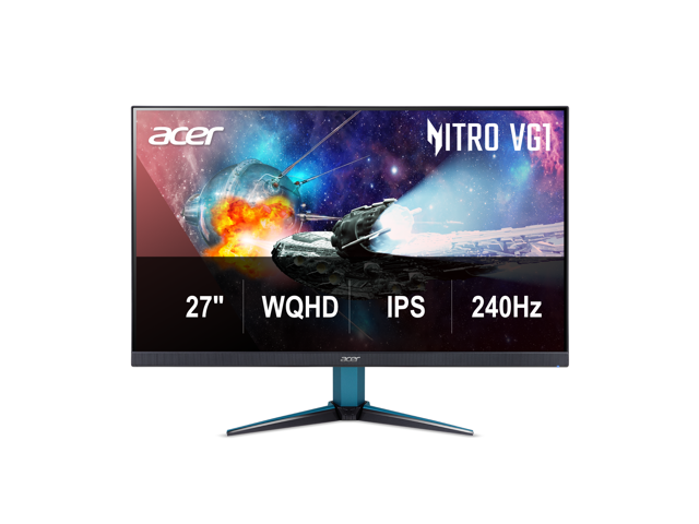 Acer Nitro VG272U W2 Gaming Monitor 27" 2560x1440 IPS 240Hz Refresh rate 0.5ms response time AMD FreeSync Premium HDR400, HDMIx2, DisplayPort, Speaker