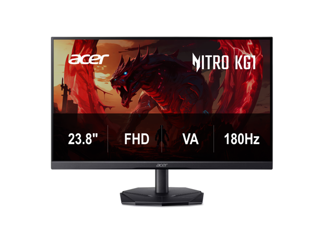 Acer 24" (23.8" actual screen size) 180 Hz VA FHD Gaming Monitor 2ms (G to G) - Up to 0.5ms (G to G) FreeSync (AMD Adaptive Sync) Flat Panel Nitro KG241Y P3bip