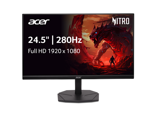 Acer 24.5" 280 Hz VA FHD Gaming Monitor 1ms (VRB) FreeSync Premium (AMD Adaptive Sync) Flat Panel Nitro KG251Q Z1biip
