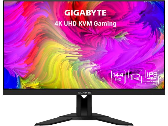 GIGABYTE 28" 144Hz 4K SS IPS Gaming Monitor, 1ms, FreeSync Premium Pro, UHD 3840 x 2160, 94% DCI-P3, HDR Ready, 1 x DisplayPort 1.4, 2 x HDMI 2.1, 3 x USB 3.0, 1 x USB Type-C KVM M28U