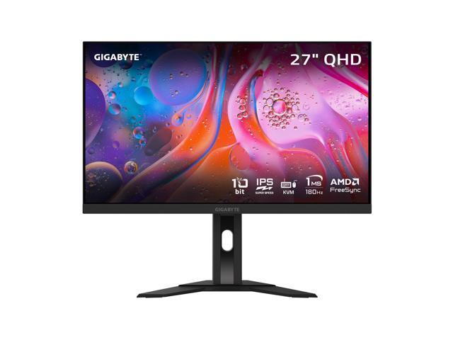GIGABYTE - M27QA (US) - 27" IPS Gaming Monitor - QHD 2560x1440 - 180Hz - 1ms MPRT - AMD FreeSync - Type C KVM - HDMI, DP, Type C - Height Adjustable - Black