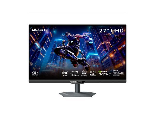 GIGABYTE M27UP SA 27" SS IPS Gaming Monitor UHD 3840x2160 - 160Hz - 1ms GTG - AMD FreeSync Premium, G-SYNC Compatible - Dual Mode - Type C KVM - HDMI, DP, Type-C - Height and Tilt Adjustable - Black