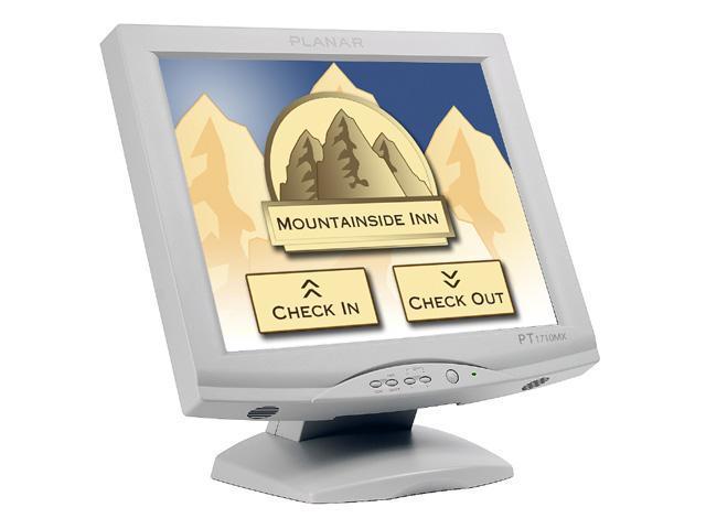 Planar PT1710MX-WH(997-3351-00) 17" 1280 x 1024 5ms Dual RS-232 Serial/USB 5-wire Resistive TouchScreen Monitor w/Speakers 228 cd/m2 800:1