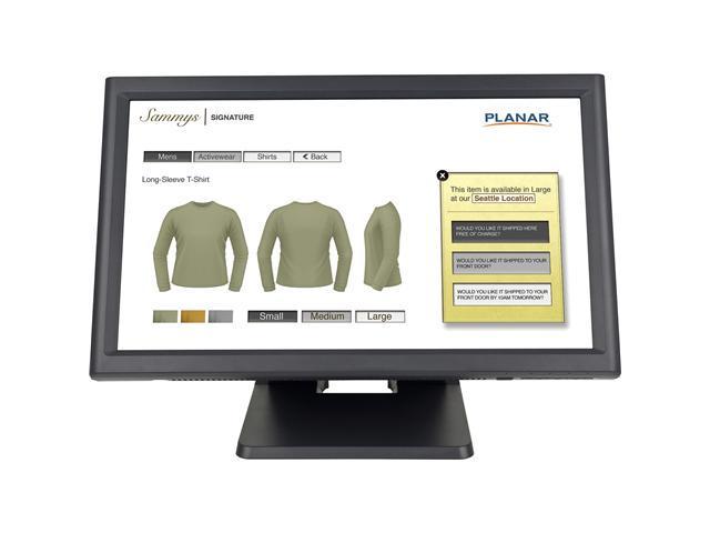 PLANAR PT1945RW Black 18.5" Dual serial/USB 5-wire Resistive Touchscreen Monitor 250 cd/m2 1000:1 Built-in Speakers