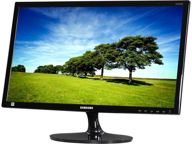 SAMSUNG SD300 Series S24D300H Black 24" 2ms (GTG) HDMI Widescreen LCD/LED Monitor, 250 cd/m2 DCR Mega Infinity (1000:1), D-Sub, HDMI