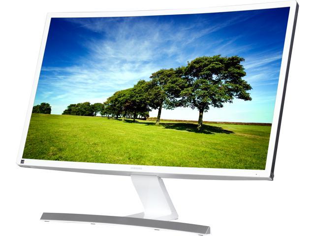 Samsung S27E591C Glossy White 27” Curved 4ms (GTG) HDMI Widescreen LED Backlight LCD Monitor 350cd/m2 Dual Stereo Speakers w/ Game Mode function