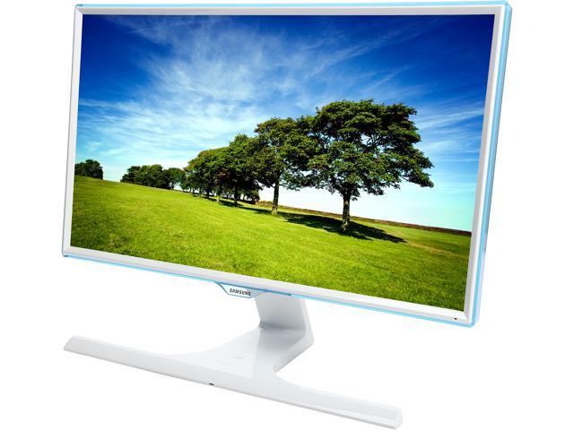 SAMSUNG S24E370DL Glossy White PLS 23.6" 4ms Widescreen LED Backlight LCD Monitor; Free-Sync Compatible w/ Wireless Phone Charging Capability