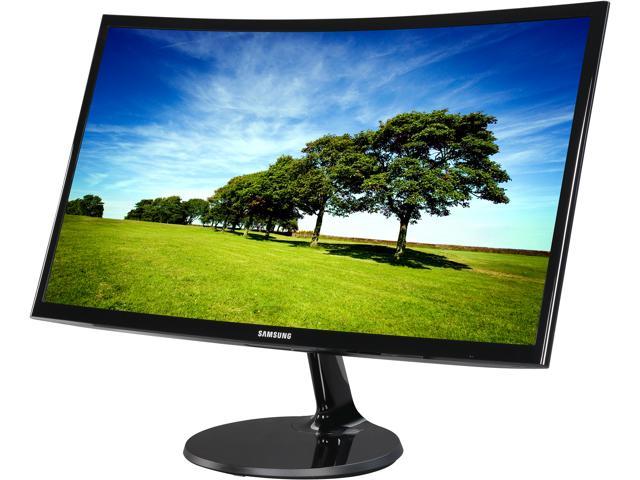 SAMSUNG 390 Series C24F390 Glossy Black 24" HDMI Widescreen LCD/LED Monitor, AMD FreeSync, 250cd/m2 DCR Mega Infinity (3000:1), VESA Mountable, D-Sub, HDMI