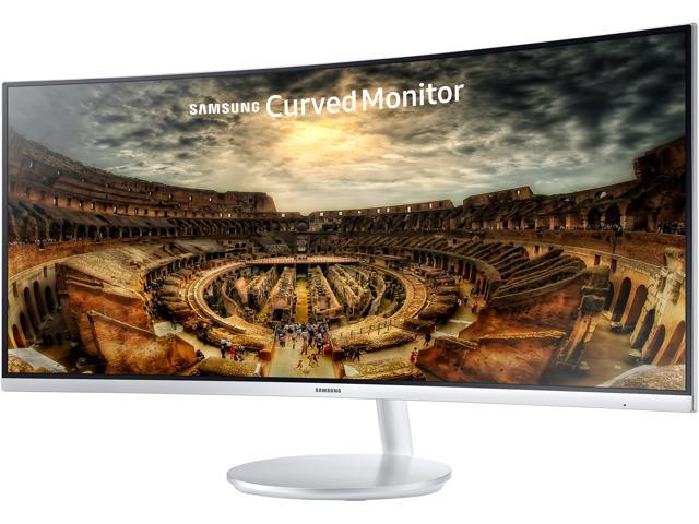 curved monitor silver