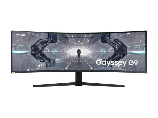 SAMSUNG Odyssey G9 Series LC49G97TSSNXDC 49" Dual QHD 5120 x 1440 2K 1ms (GTG) 240Hz HDMI, 2x DisplayPort, 2x USB 3.0 AMD FreeSync and G-Sync Compatible Curved DisplayHDR 1000 QLED Gaming Monitor
