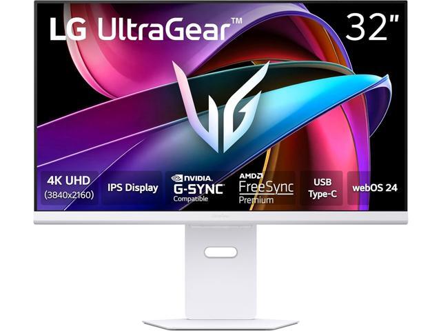 LG 31.5" 144 Hz IPS UHD Gaming Monitor 1ms (GtG) FreeSync Premium & G-Sync Compatible Flat Panel 32G810SA-W