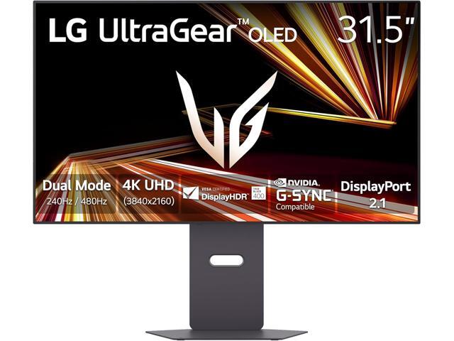 LG 32" UltraGear OLED 4K UHD (3840x2160)Gaming Monitor Dual-Mode, 240Hz, 0.03ms, Nvidia, AMD FreeSync Premium Pro, DCI-P3 98.5% 32GX870A-B
