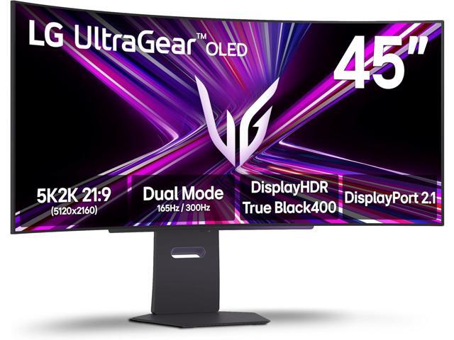 LG 45" UltraGear™ OLED 5K2K WUHD 165Hz or WFHD Dual Mode 330Hz 0.03ms G-sync Compatible DisplayPort 2.1 Gaming Monitor 45GX950A-B