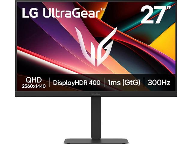 LG 27" 300 Hz IPS Gaming Monitor 1ms (GtG at Faster) FreeSync Premium & G-Sync Compatible Flat Panel 27G640A-B.AUSQ