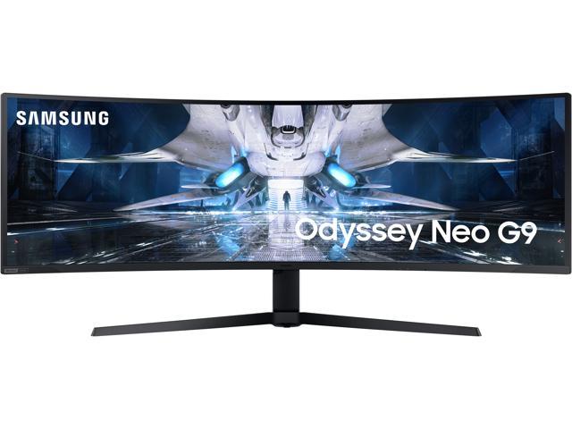 Samsung Odyssey Neo G9 49" LS49AG952NNXZA 5120 x 1440 (2K) 240Hz 1ms (GTG) FreeSync Premium Pro G-Sync Compatible, DisplayPort HDMI, Height Adjust VESA Tilt Swivel Curved Gaming Monitor