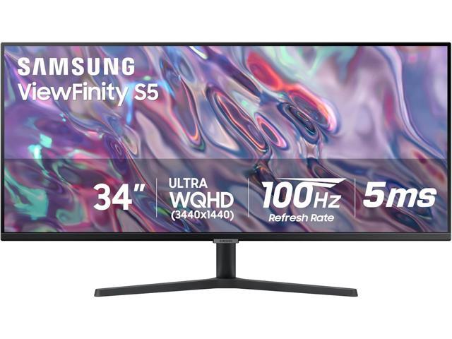 SAMSUNG VIEWFINITY S5 34"  2K 3440 x 1440 WQHD 100Hz FreeSync HDR10, USB-C, 21:9 Monitor for work and gaming LS34C502GANXZA
