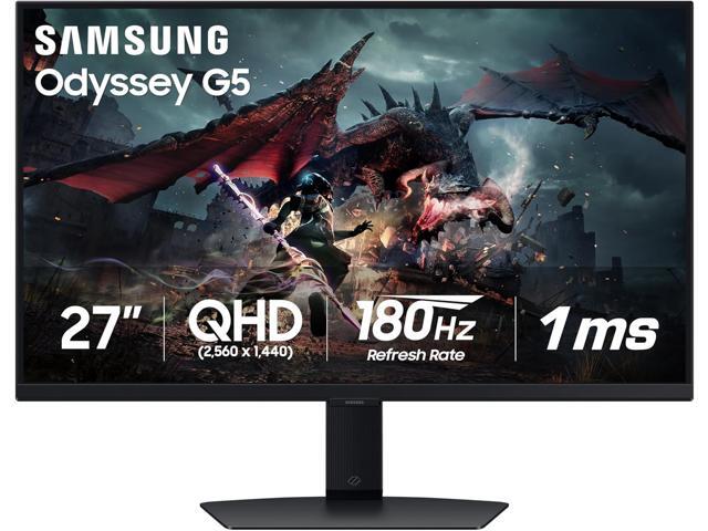 SAMSUNG 27" 180 Hz Fast IPS QHD(2560x1440) Gaming Monitor 1ms (GTG) Nvidia G-Sync Compatible Flat Panel Odyssey G50D LS27DG500ENXZA