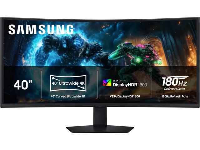SAMSUNG 40" Odyssey G7 G75F 5120 x 2160 WUHD 180Hz FreeSync Premium Pro Curved Gaming Monitor LS40FG75DENXZA