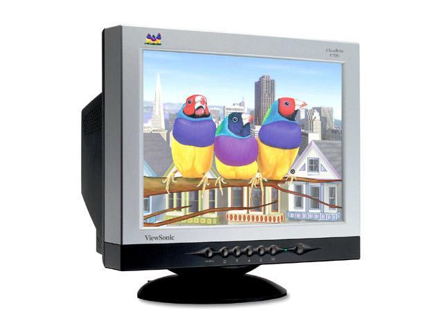 ViewSonic E70F+SB Black-Silver 17" CRT Monitor 0.25mm diagonal Dot Pitch 15-pin mini D-sub